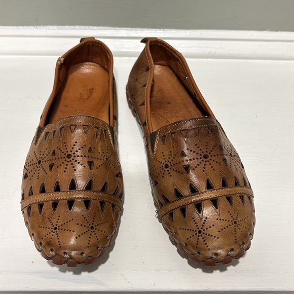 Women’s Brown Spring Step Fusaro Slip-On Peltz Shoes-size 9.5 - Picture 2 of 7